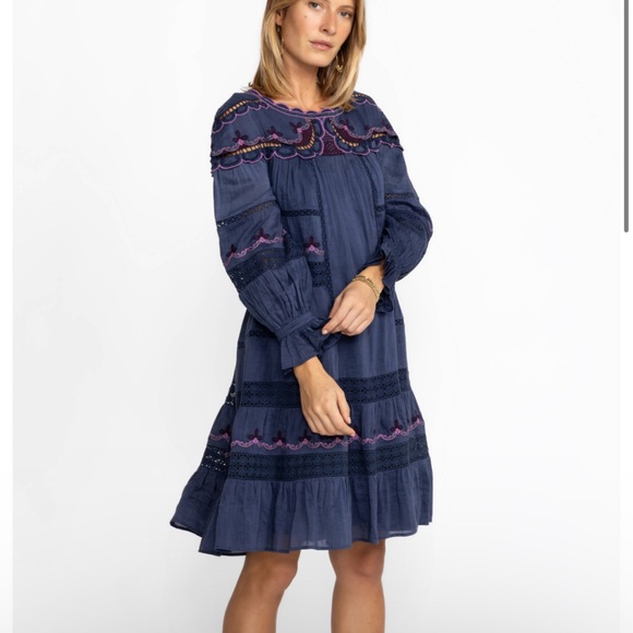 Johnny Was Linen Reina Mini Dress - Picture 4 of 13